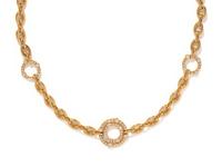GUMUCHIAN, CONVERTIBLE ROSE GOLD AND DIAMOND NECKLACE/BRACELET SET