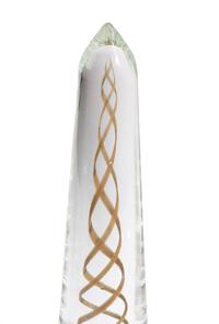 A Pair of Italian Glass Obelisks