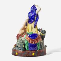 A Wedgwood Majolica "Isaak and Rebekah" Group UK, circa 1870
