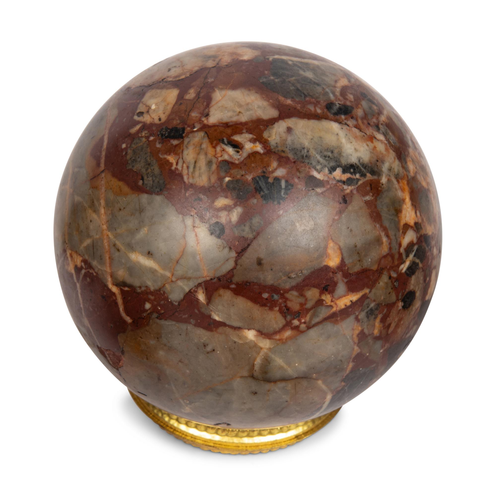 Four Grand Tour Marble Spherical Ornaments