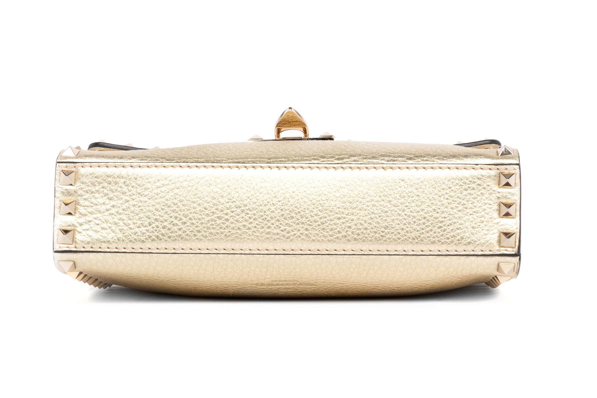 Valentino Rockstud Gold Leather Bag, 2017