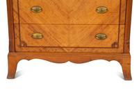 A French Empire Style Burl and Walnut Veneered Tall Chest — 20th Century