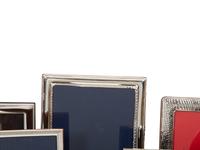 Eight Silvered Metal Picture Frames