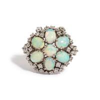 OPAL AND DIAMOND RING