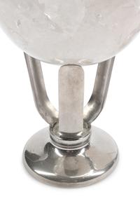 A Pair of Rock Crystal Spherical Ornaments