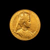 [EXONUMIA] [GREAT BRITAIN] A 1902 Edward VII Coronation Commemorative Gold Medallion (17.1 g, 31mm)