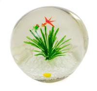 American, 20th Century, Paperweight with Aquatic Scene