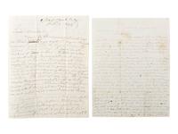 GREELEY, Horace (1811-1872). A group of 4 autograph letters signed from Horace Greeley to Parker Greeley, his uncle. Ca 1827-1841.