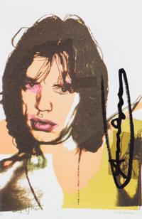 Andy Warhol, (American, 1928-1987), Mick Jagger, 1975 (set of ten announcement cards with cover published by Castelli Graphics for the