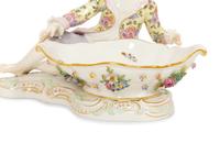 A Pair of Meissen Porcelain Figural Sweetmeats