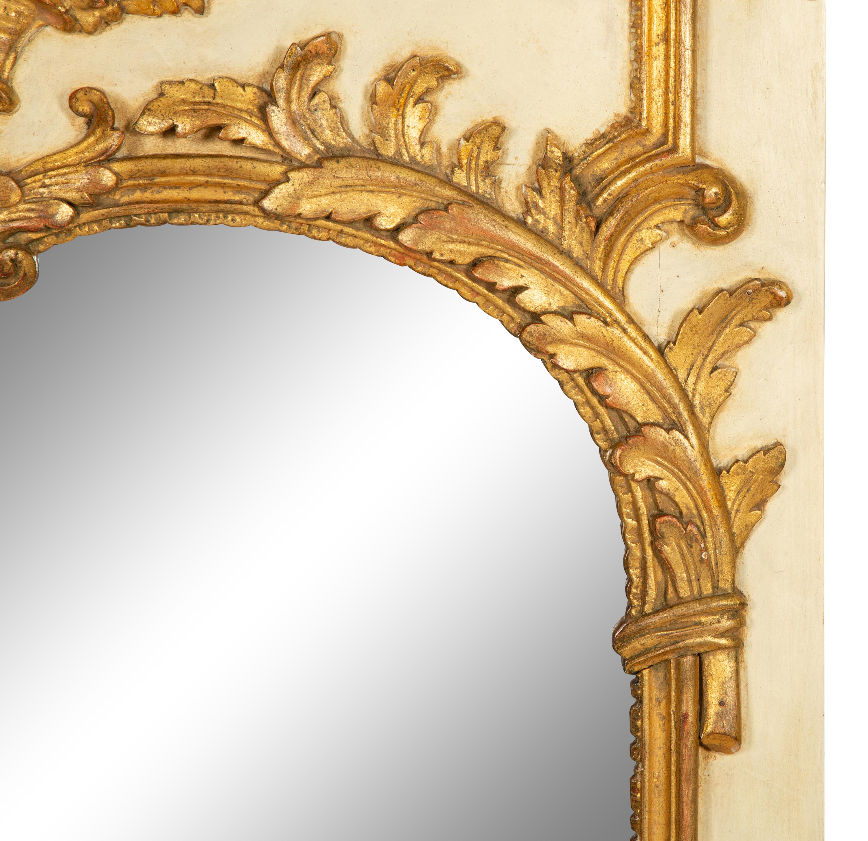 A Neoclassical Painted and Parcel Gilt Mirror — 19th/20th Century
