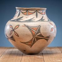 San Ildefonso Polychrome Pottery Olla