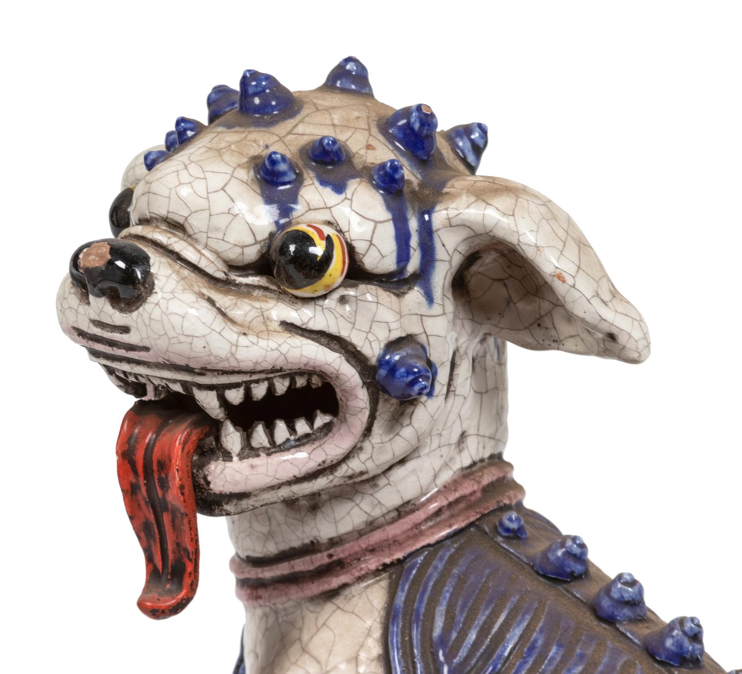 A Chinese Glazed Pottery Guardian Dog