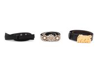 Three Designer Belts: Two Oscar De La Renta and One Cartier, 1990-2010s