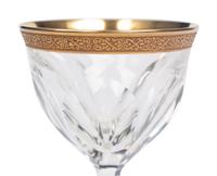 A Saint-Louis Gilt Decorated Cut Glass Stemware Service