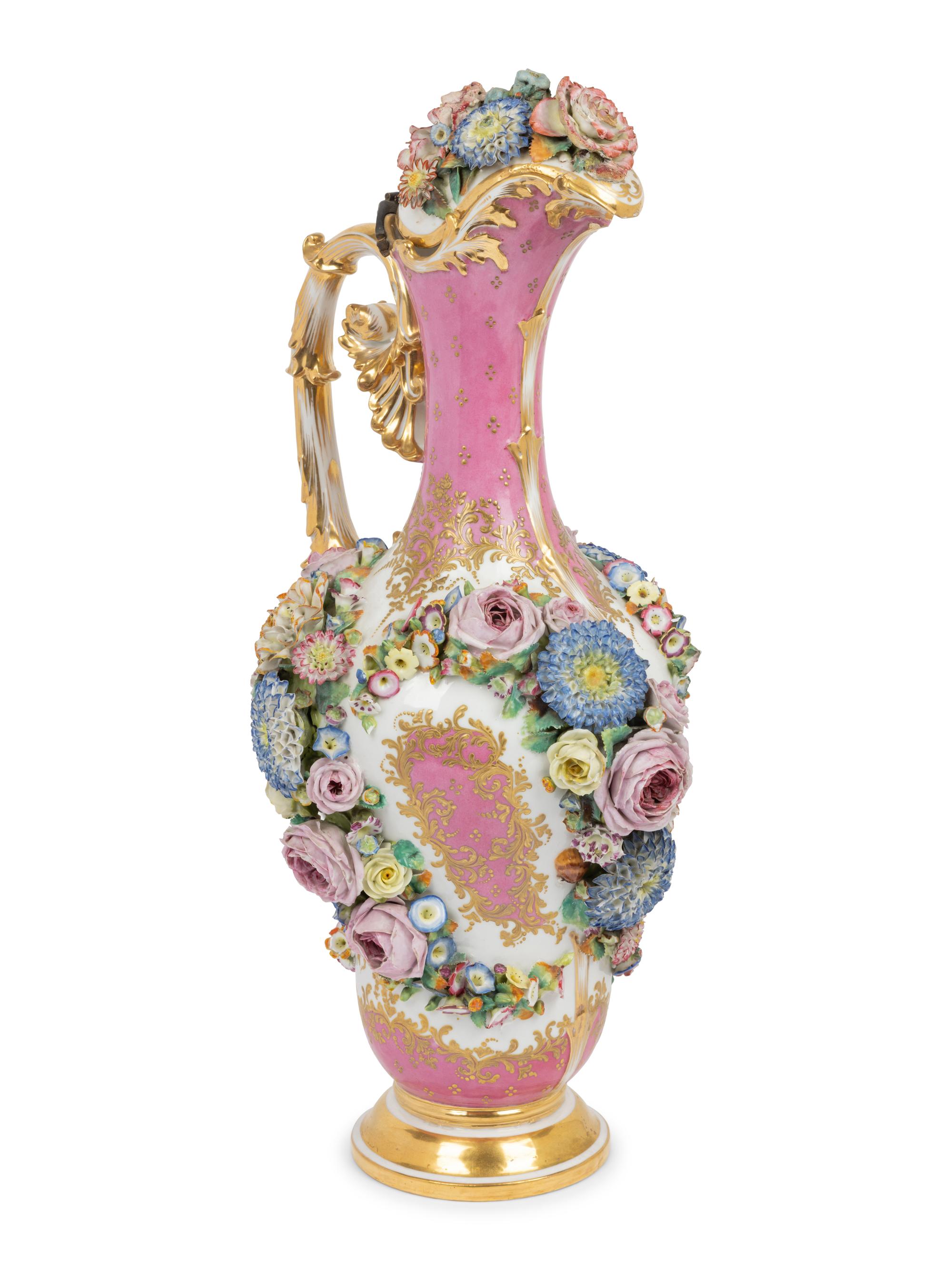 A Jacob Petit Porcelain Ewer