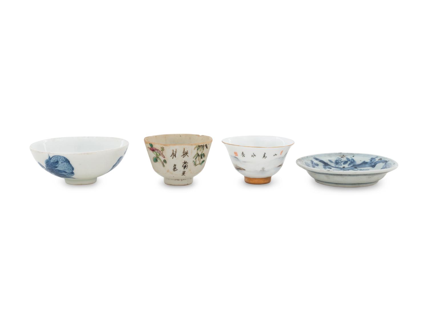 Four Chinese Porcelain Articles