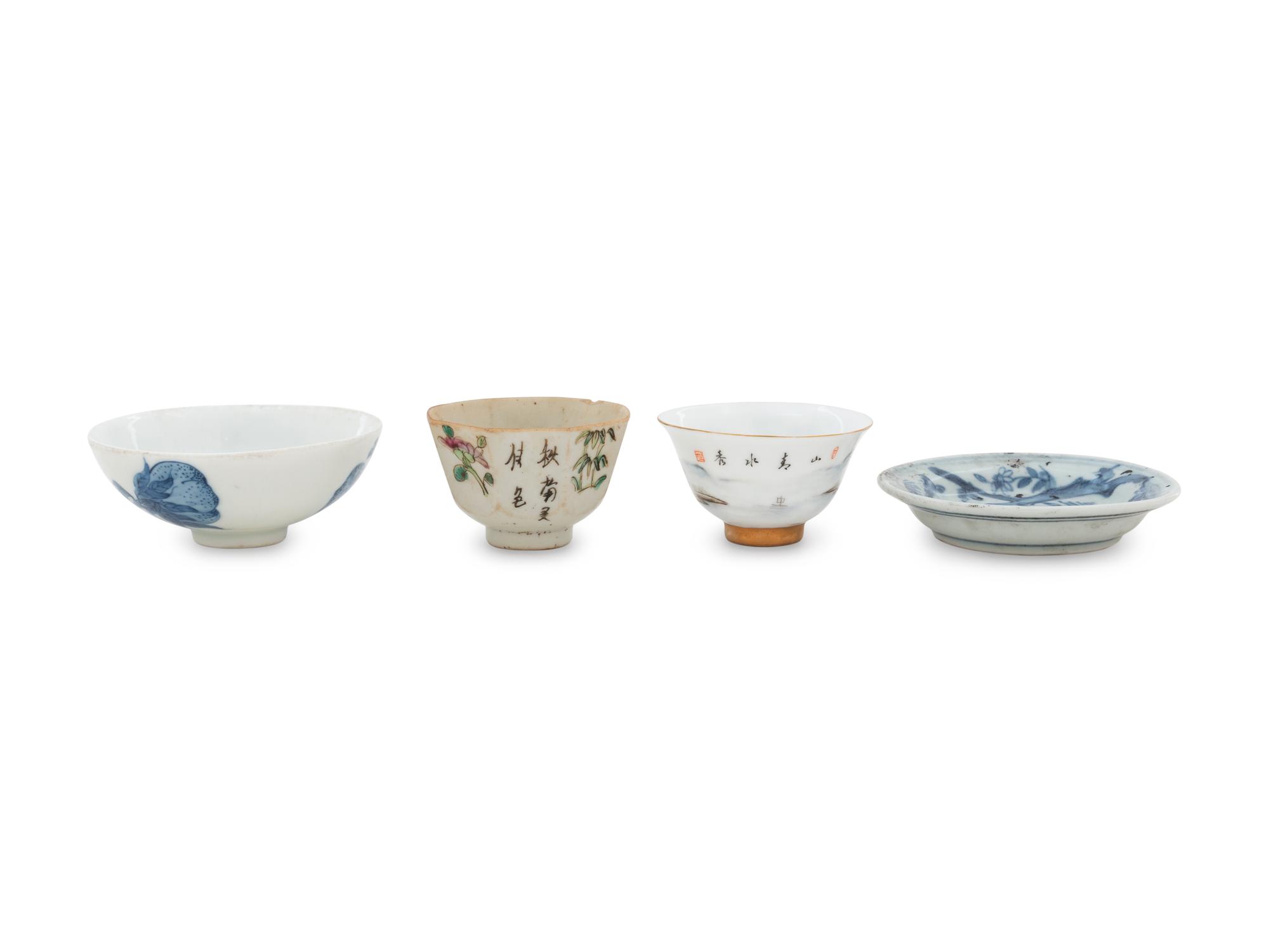 Four Chinese Porcelain Articles
