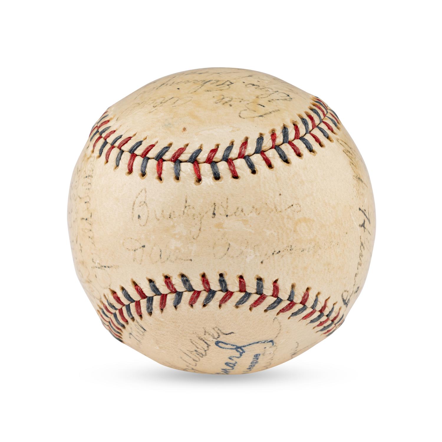A 1931 Detroit Tigers Team Signed Autograph Baseball (JSA Auction Letter),