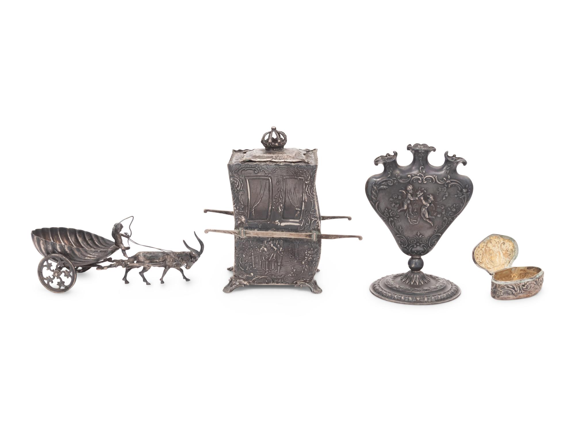 Four Dutch Silver Table Articles