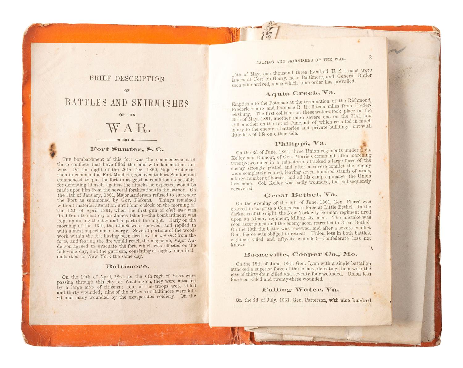 [CIVIL WAR]. Phelps and Watson's Historical and Military Map of the Border and Southern States . New York: Phelps & Watson, 1864.