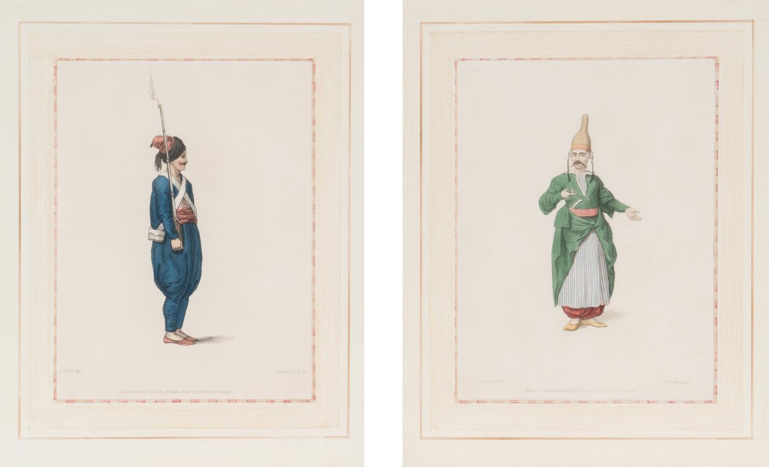 A Set of Four Hand-Colored Engravings by John Dadley After Octavien d'Alvimart