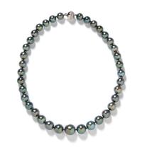 A Graduated Single Strand Cultured Tahitian Pearl Necklace,
