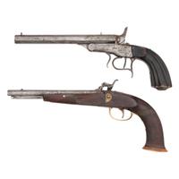 Belgian Target Pistol and Continental Flintlock