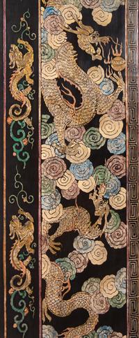 A Twelve-Paneled Coromandel Lacquer Floor Screen