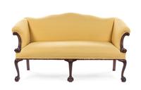A George III Style Mahogany Sofa Height 36 x width 65 x depth 28 inches. — 19TH CENTURY