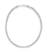 An 18 Karat White Gold Byzantine Chain Necklace, 45.40 dwts.