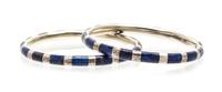 A Collection of Silver and Lapis Lazuli Jewelry, 35.90 dwts.