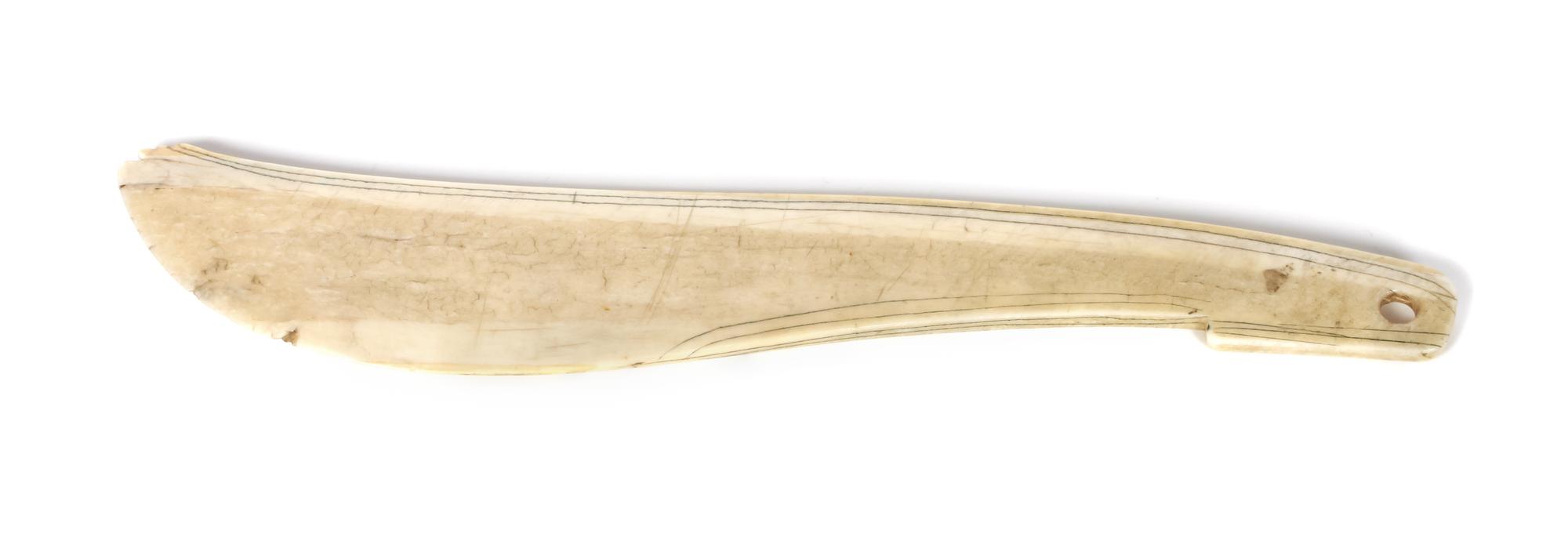 Eskimo Marine Ivory Storytelling Knife Length 12 1/4 x height 2 inches — Late 19th/Early 20th Century