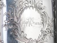 An American Silver Mounted Glass Flask