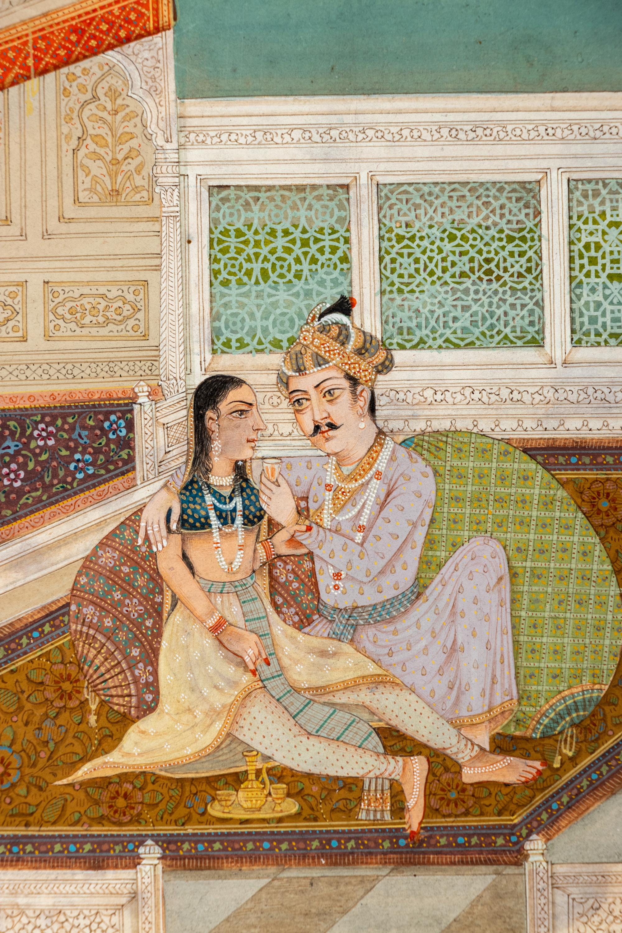 Three Indian Illustrated Manuscript Leaves