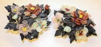 Two Chinese Hardstone Plants. Width 15 inches.