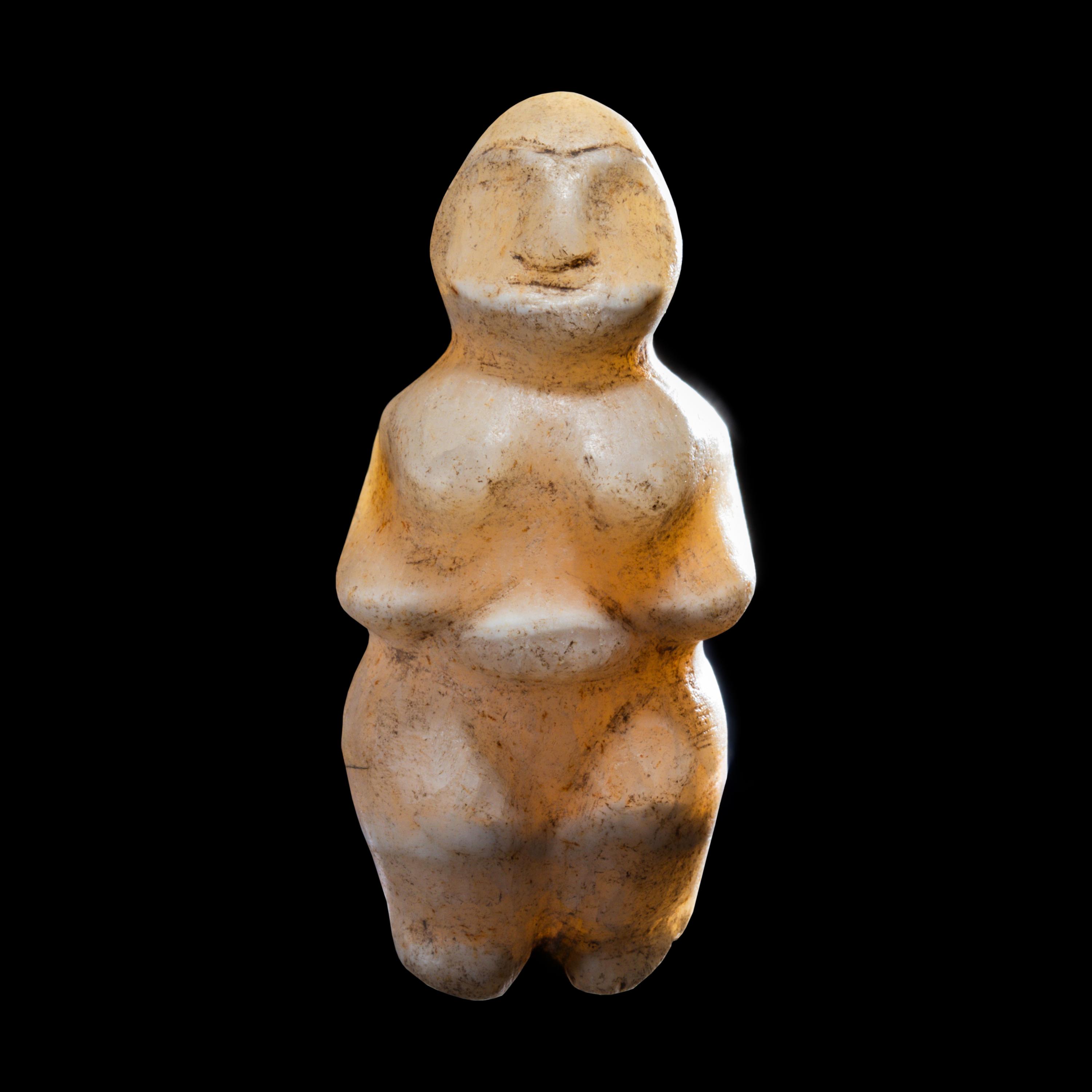 A Greek Marble Steatopygous Idol