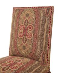 A Pair of English Mahogany Paisley-Upholstered Side Chairs