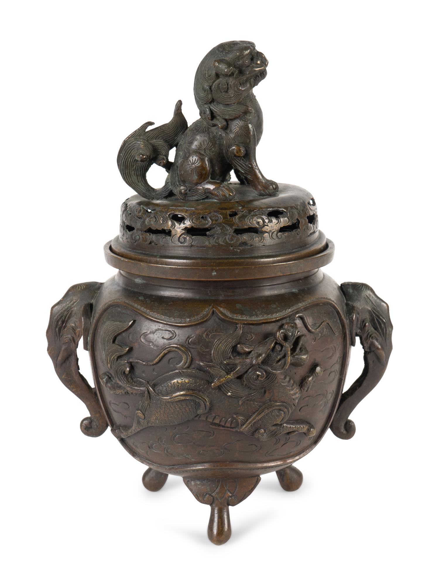 A Chinese Export Bronze Censer