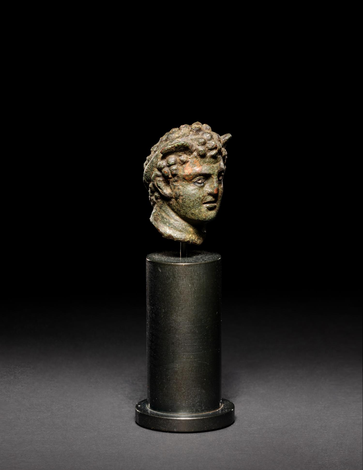 A Graeco-Roman Bronze Head of Hermes/Mercury