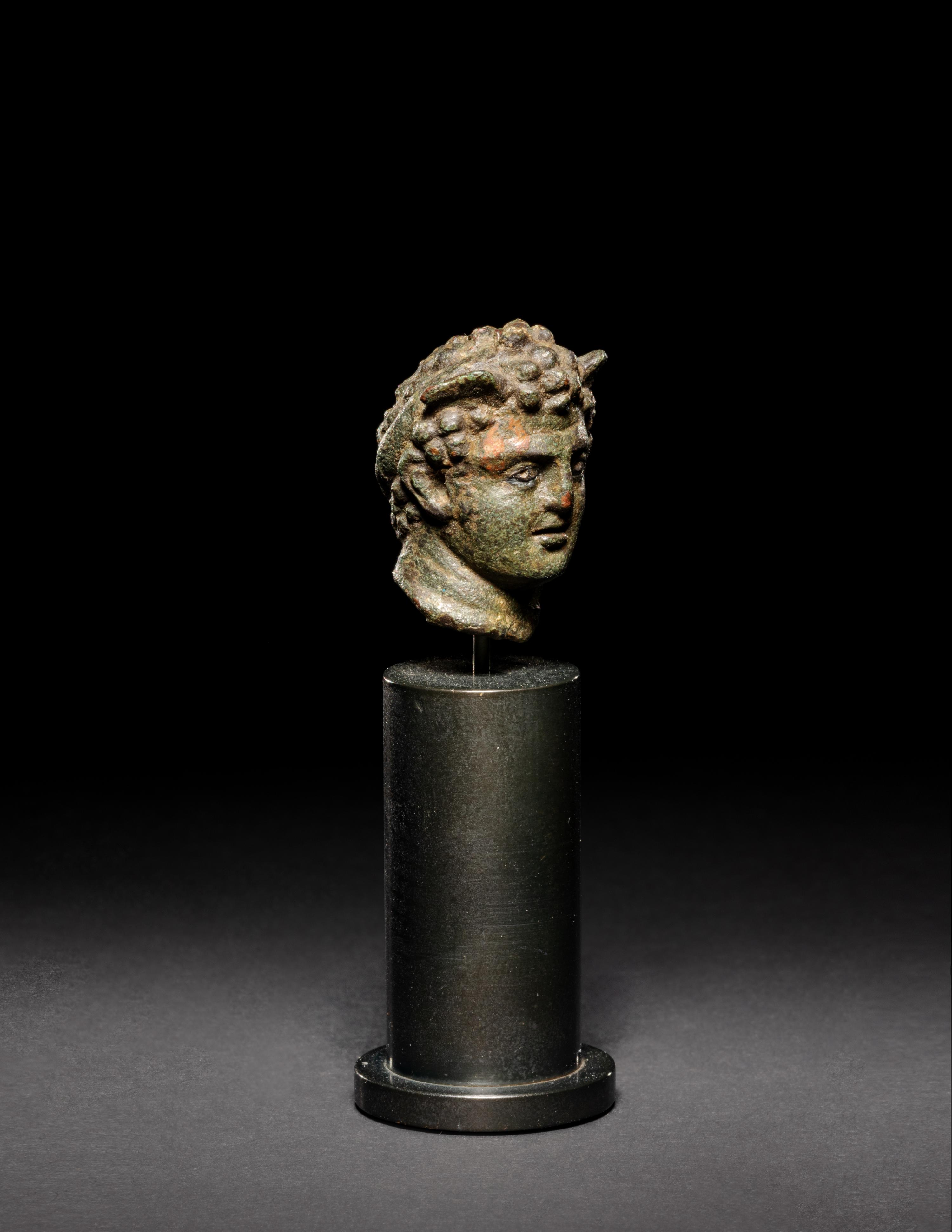 A Graeco-Roman Bronze Head of Hermes/Mercury