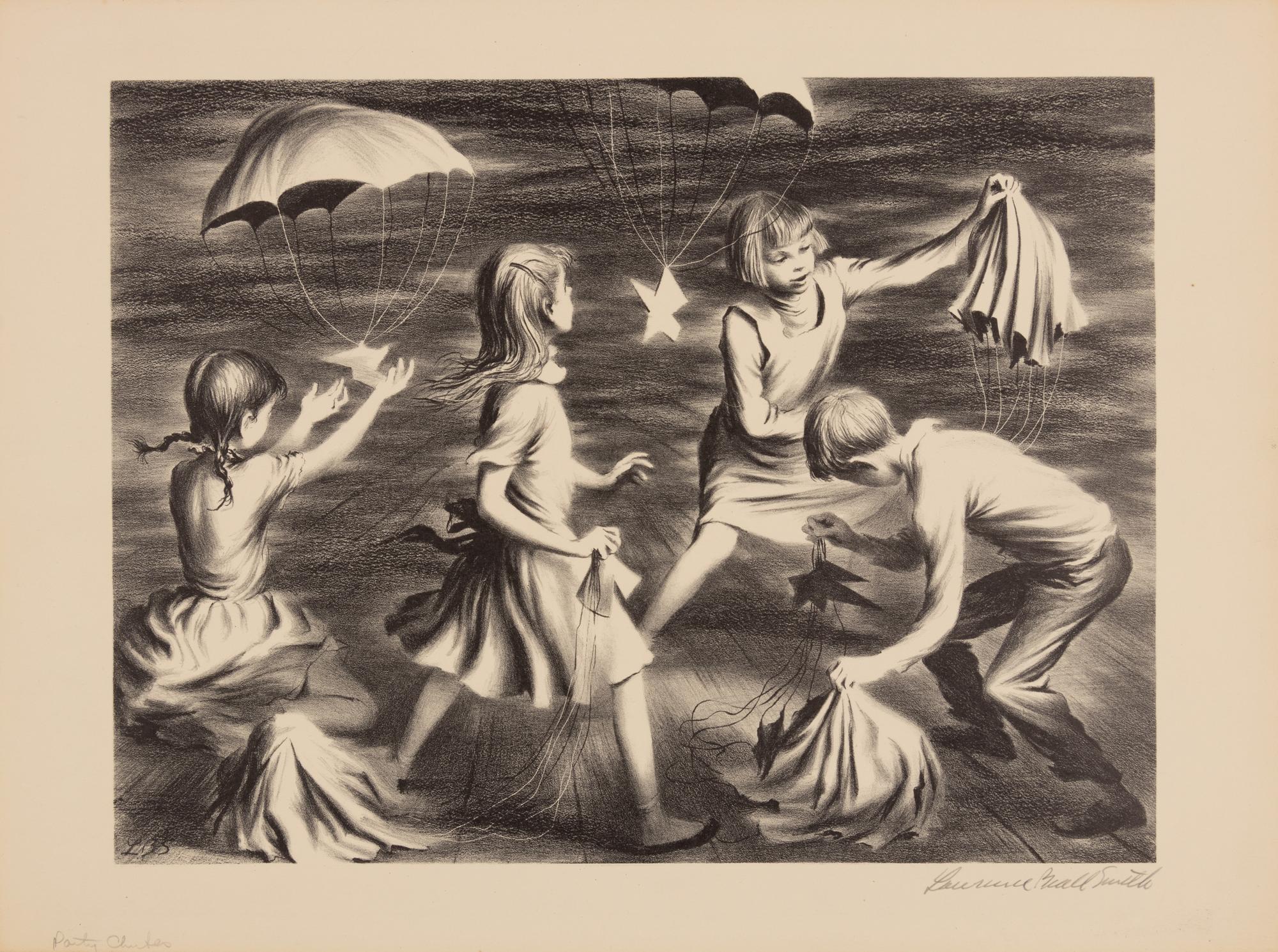 A group of three prints ( Party Chutes; Penthouse; The Crisis )