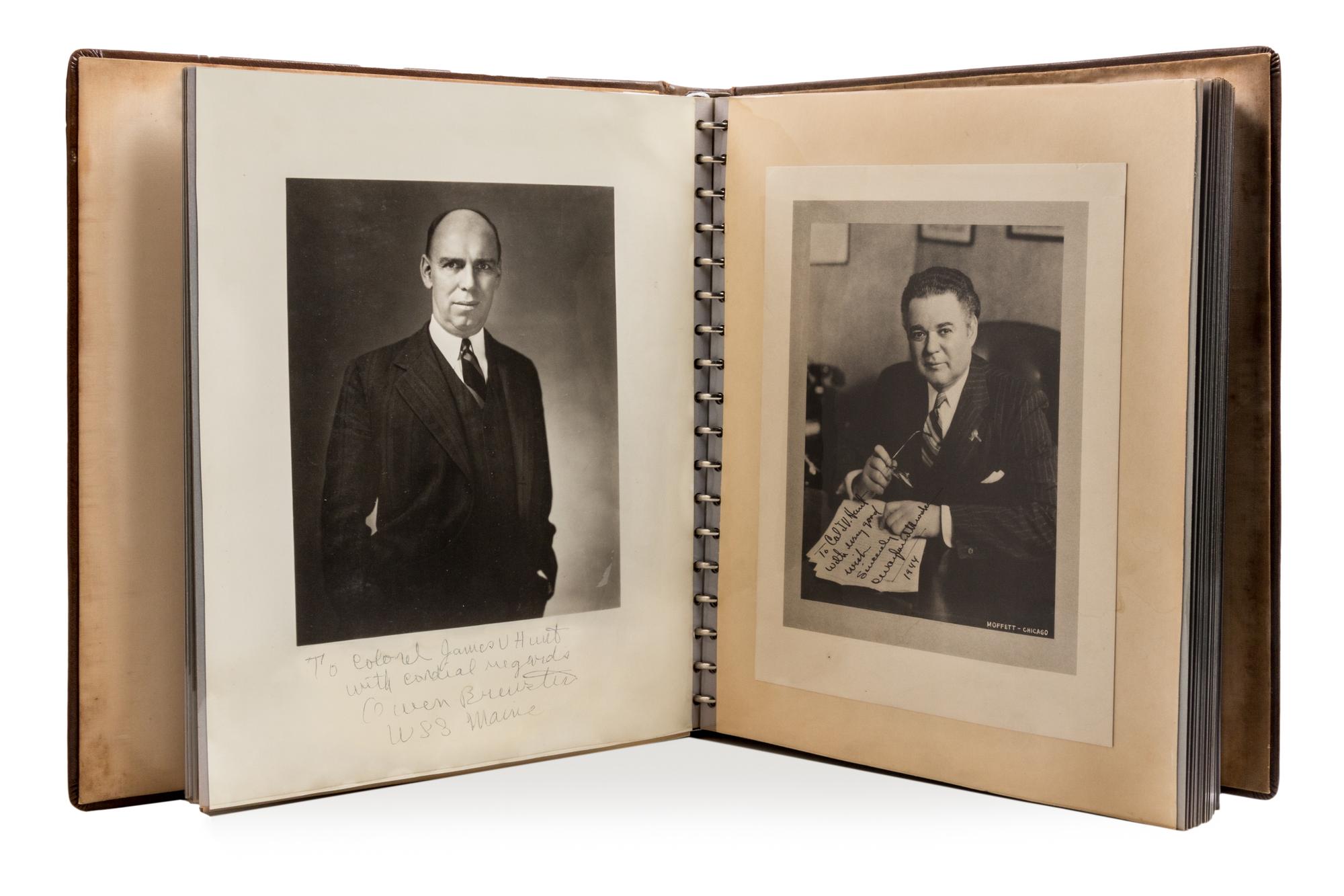 (TRUMAN, HARRY) Album of autographed photographs of Truman, his cabinet and other Washington contemporaries. 32 photos total.