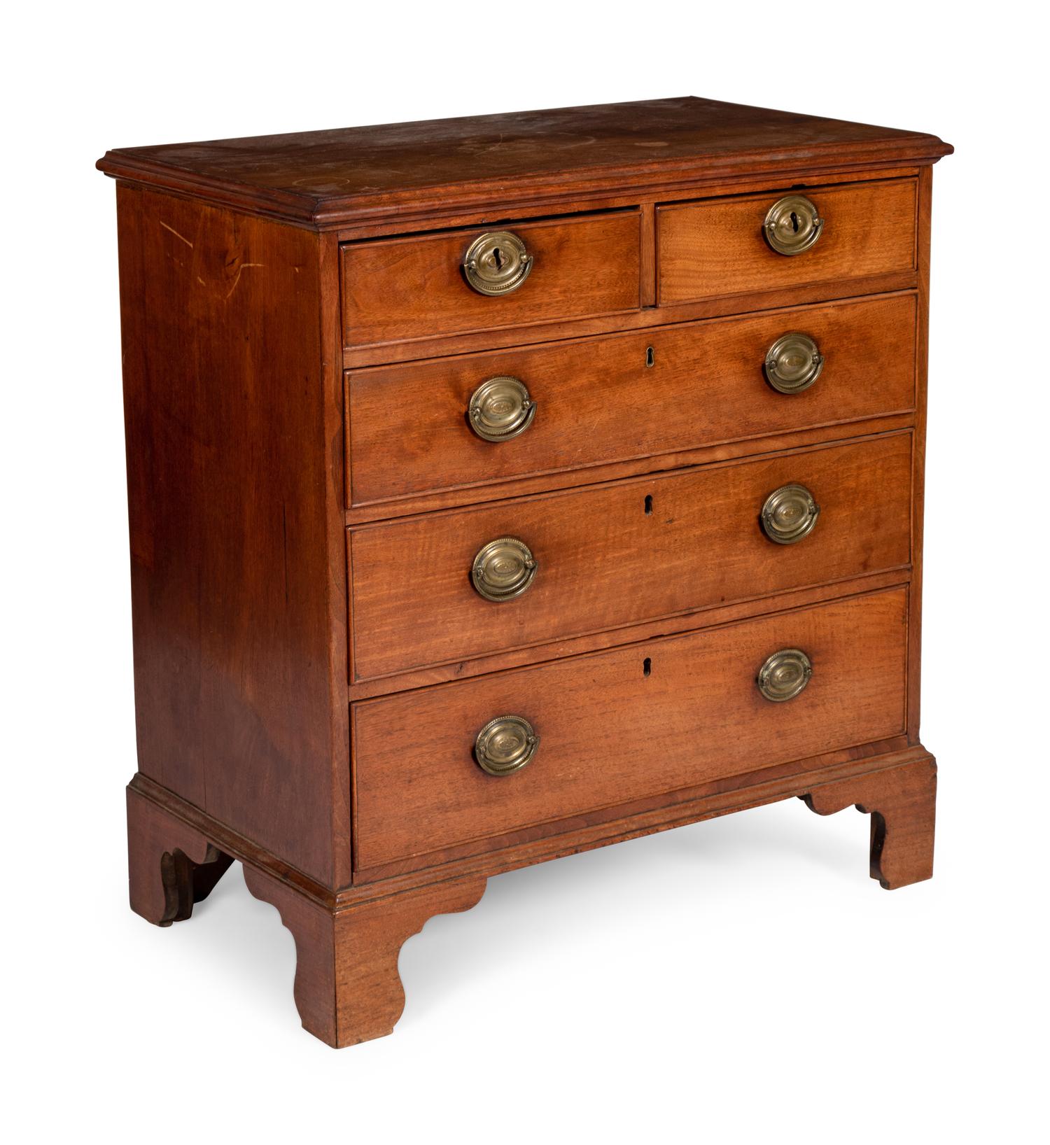 A Chippendale Walnut Chest of Drawers