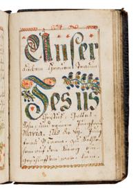 BOHEMIAN ILLUMINATOR Prayerbook, in German (Sorbian-German dialect), illuminated manuscript on paper [Czechia, Planá, 8 May, 1794]