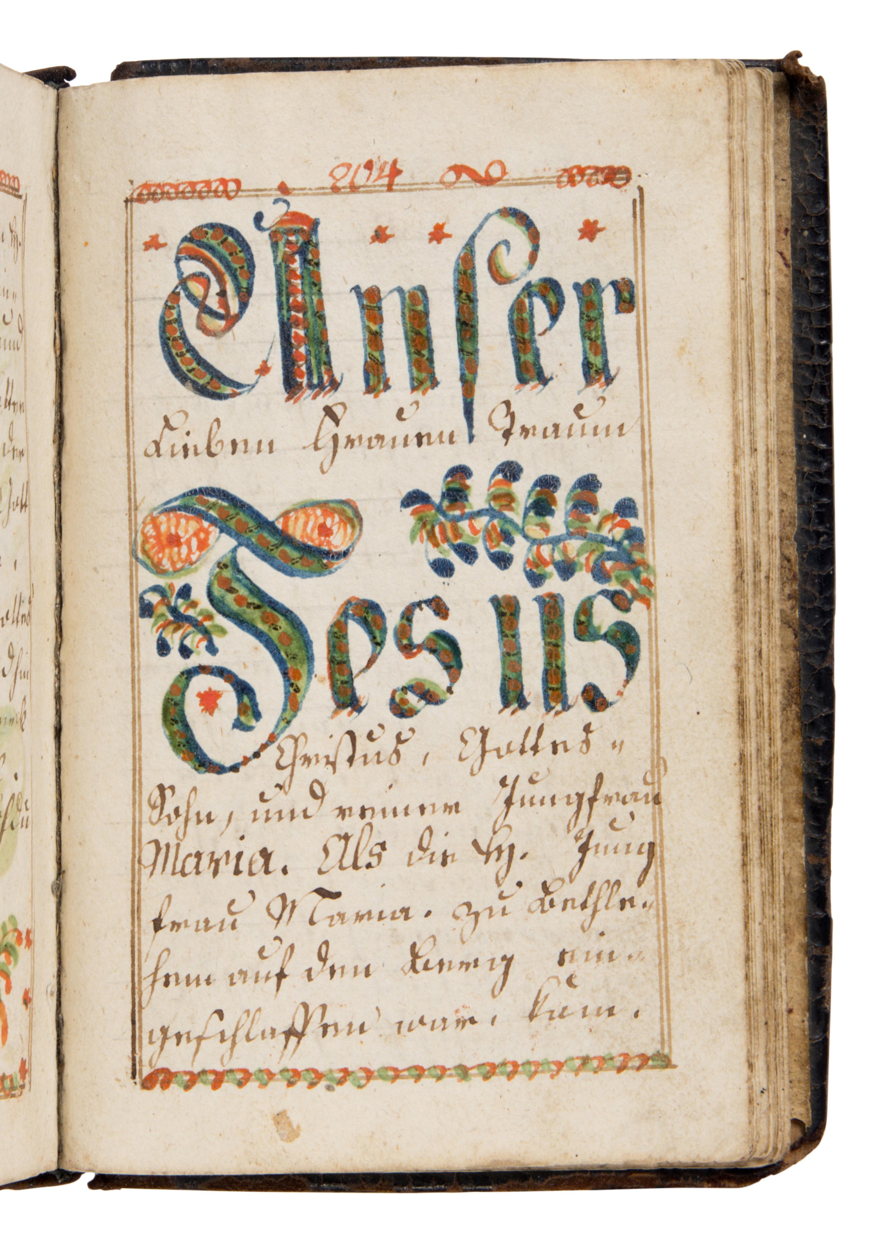 BOHEMIAN ILLUMINATOR Prayerbook, in German (Sorbian-German dialect), illuminated manuscript on paper [Czechia, Planá, 8 May, 1794]