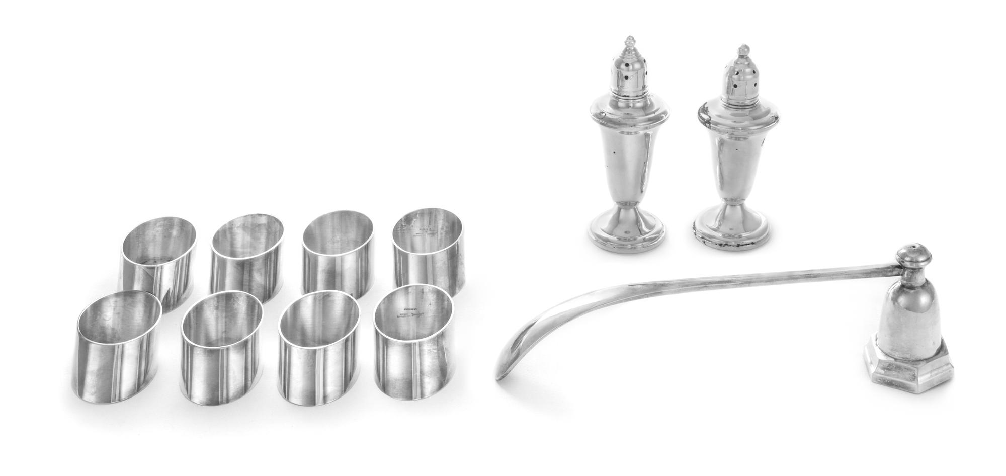 A Collection of Silver-Plate and Silver Table Articles, Various Makers, comprising two nut dishes, Reed and Barton, Taunton, MA; three