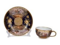 Five Meissen Porcelain Teacups and Saucers — PRIMARILY 19TH CENTURY
