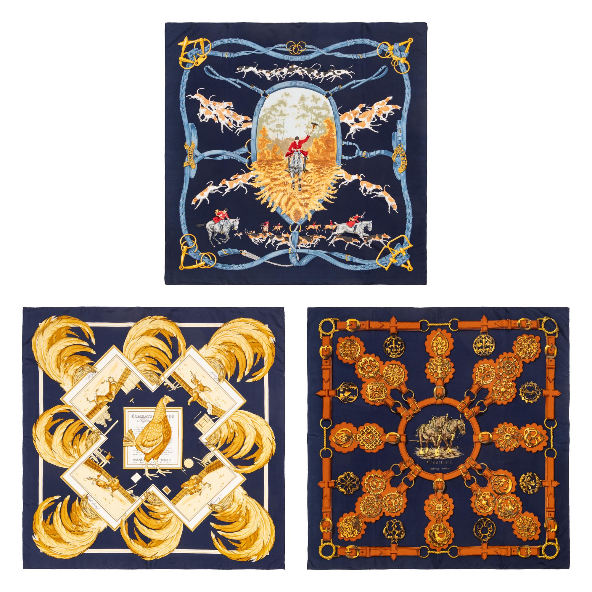 Three Hermès Scarves