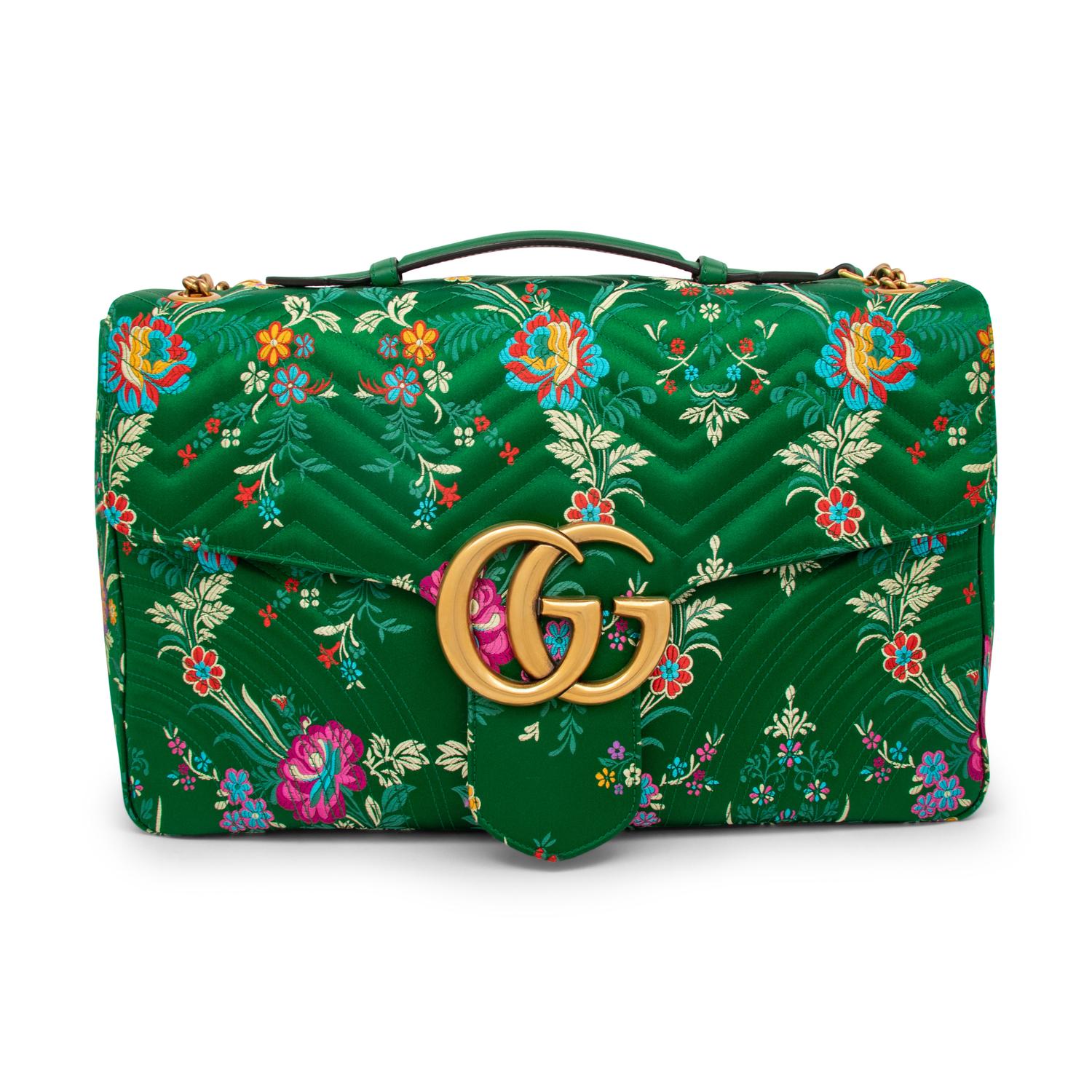 GUCCI, FLORAL XL MARMONT BAG